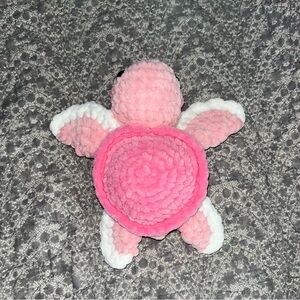 Crochet Pink Turtle Plushie